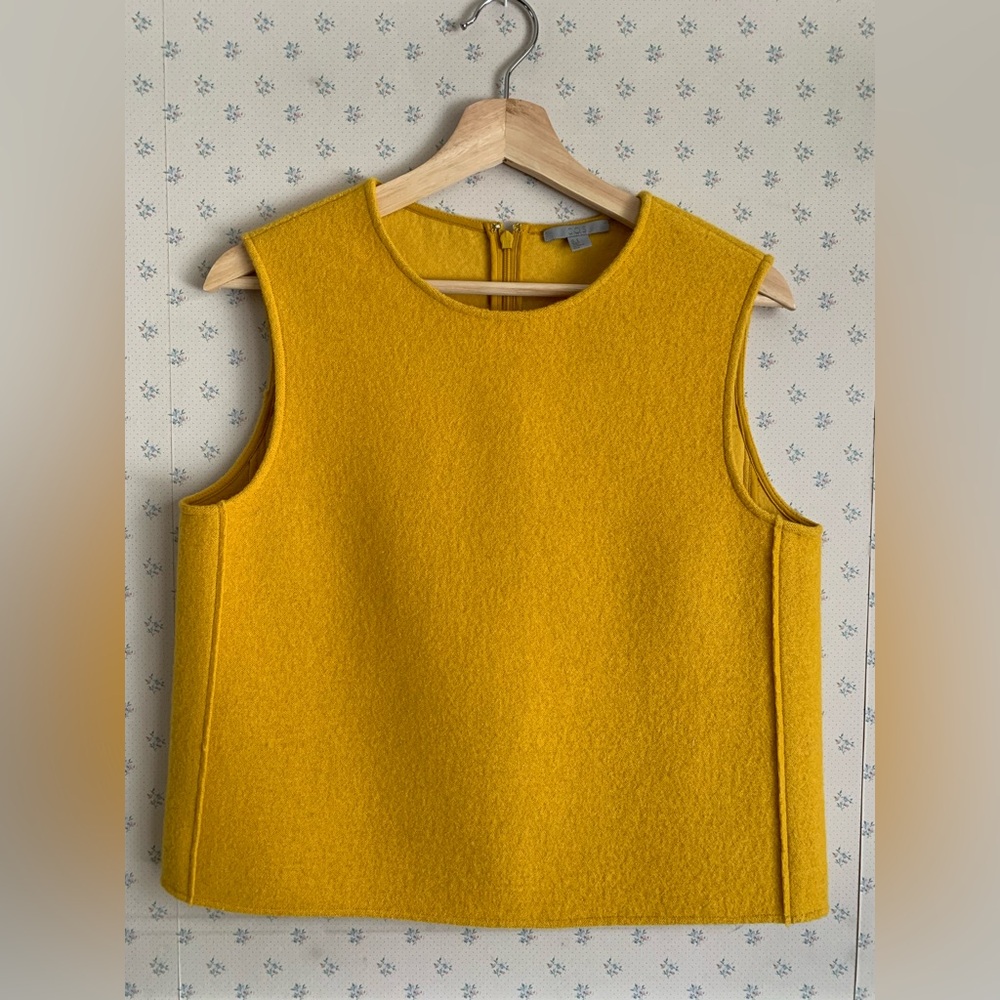 SOLD COS Mustard Yellow Sleeveless Wool Top
